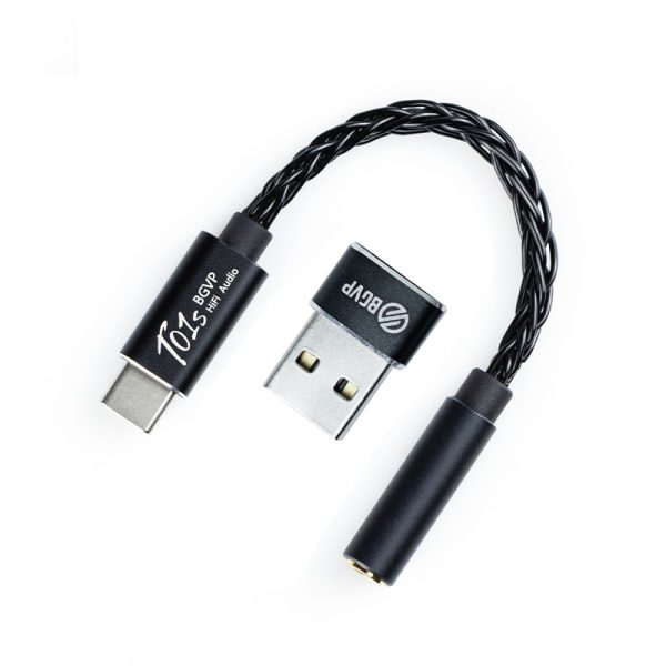 BGVP T01s Dac Decoding Audio HiFi Earphone Amplifier USB TypeC to 2.5/3.5/4.4mm Jack Adapter 32bit Digital Decoder AUX Converter