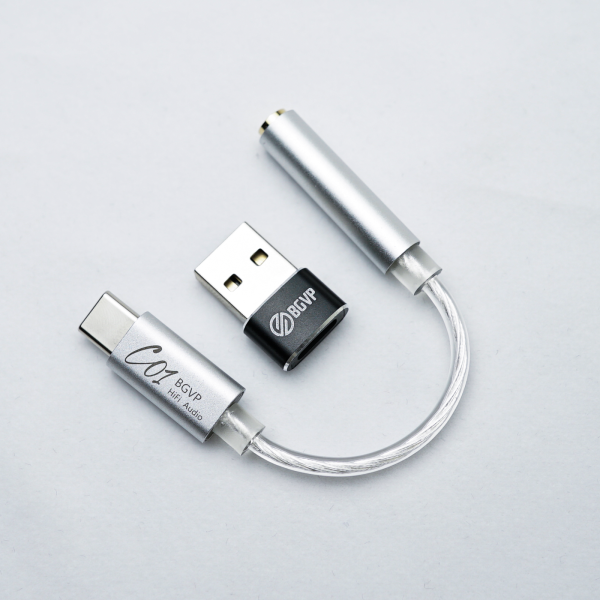 BGVP C01 Adapter HIFI Cable DAC Tunable App USB CB1200 Chip Headphone Amplifier HIFI Digital Converter Earphone Adapter
